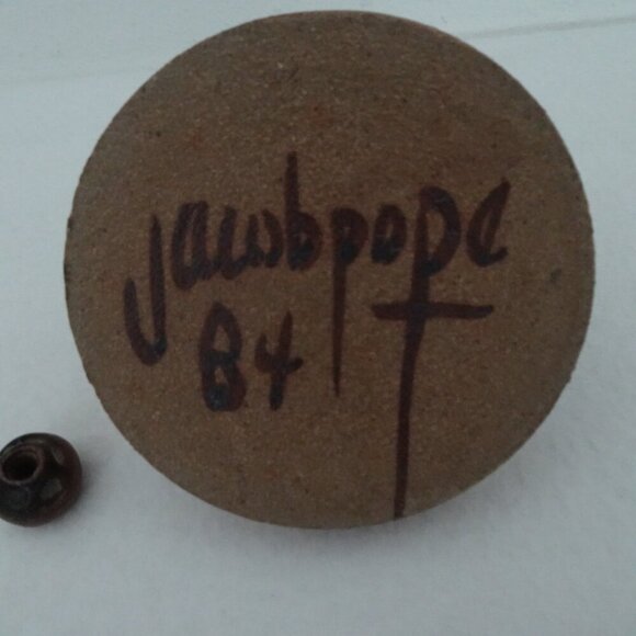 Handmade Art Pottery Oil Diffuser Summer Beach Glazed Colors Signed - Picture 10 of 11